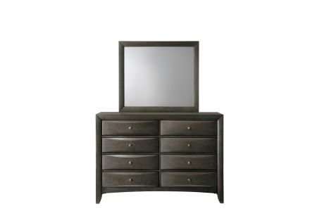 CrownMark Emily Grey Dresser and Mirror