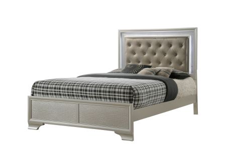 CrownMark Lyssa Bed with Headboard, Footboard and Rails