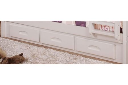 Donco White Twin 3 Underbed Drawers