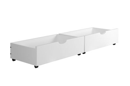 Donco White Twin Dual Underbed Drawers