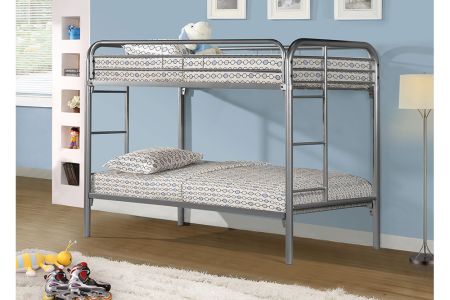 Donco Twin Over Twin/Twin over Full Metal Bunkbed