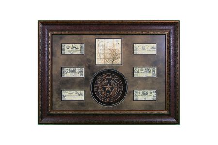 LMT Shadowbox W/Seal, Map & Money