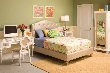 Najarian Paris Full Size Bed with Headboard, Footboard, and Rails