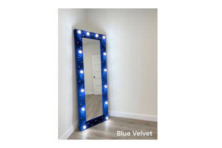 Velvet Full Length Dressing Mirror with Lights