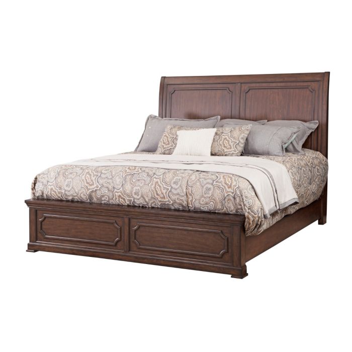 American Woodcrafters Kestrel HIlls Bed with Headboard, Footboard, and Rails