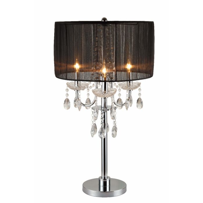 Crown Mark Glam Chandelier Silver Table Lamp