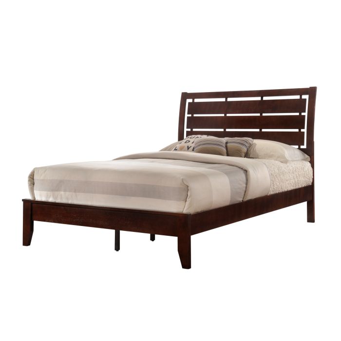 Crown Mark Evan Bed with Headboard, Footboard and Rails