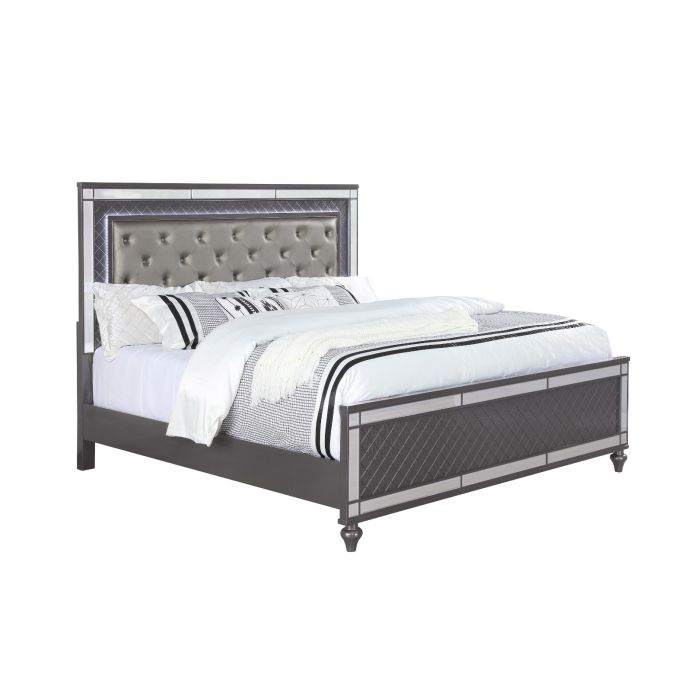 CrownMark Refino Bed with Headboard, Footboard and Rails