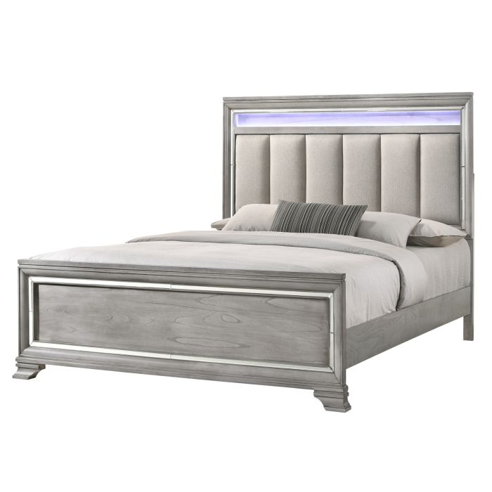 Crown Mark Vail Bed with Headboard, Footboard and Rails
