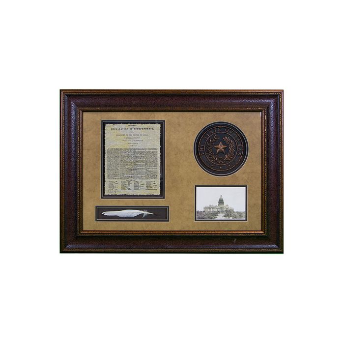 LMT Shadowbox W/Seal, Letter & Feather - 2