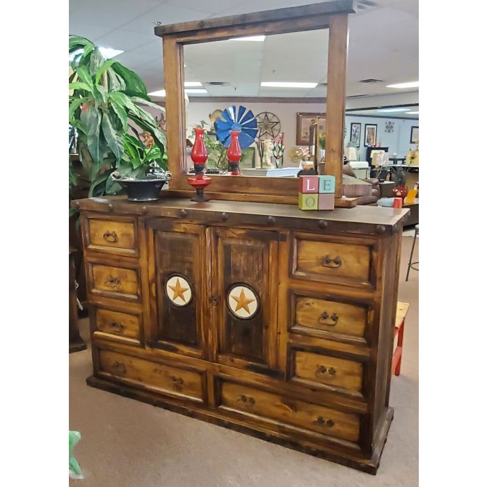 Lone Star Rustic Oasis Dresser and Mirror