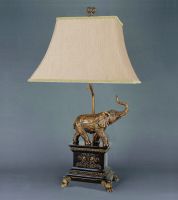 Crown Mark Elephant Gold Table Lamp