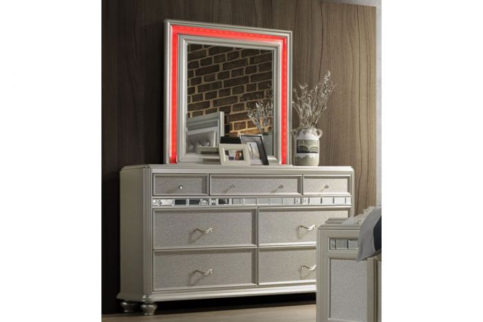 Avalon Kaleidoscope Dresser Mirror Set, White Dresser Mirror Set