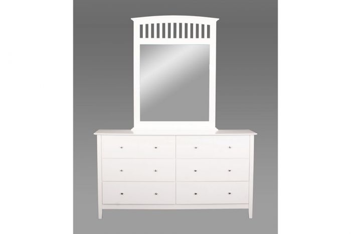 Crown Mark Lawson White Dresser Mirror Set